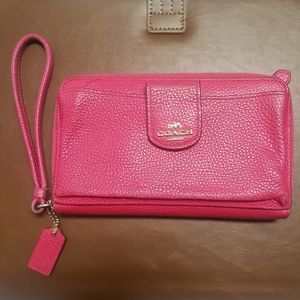 Coach leather wallet/wristlet